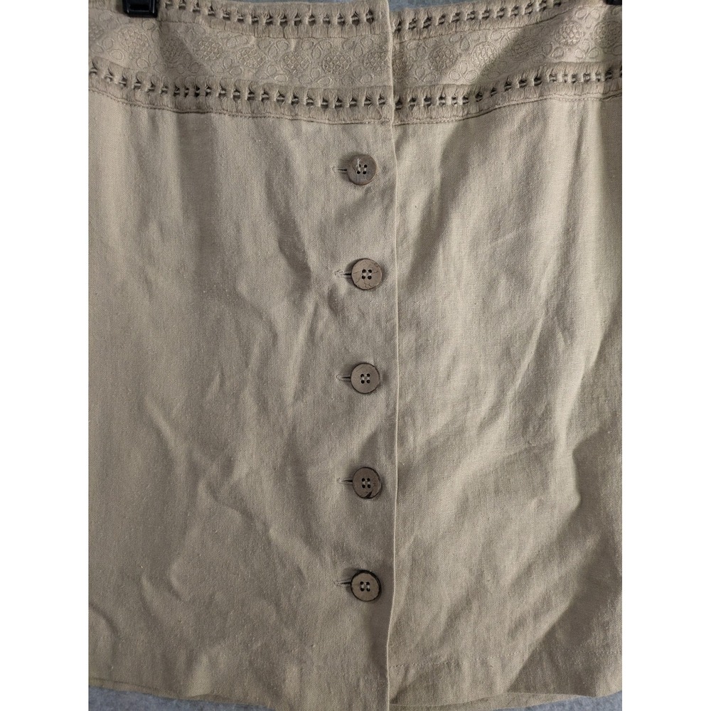 Reba Linen Skort Women's Size 4 Cream Y2K 2000s‎ Vintage Casual Preppy Summer - Picture 4 of 16